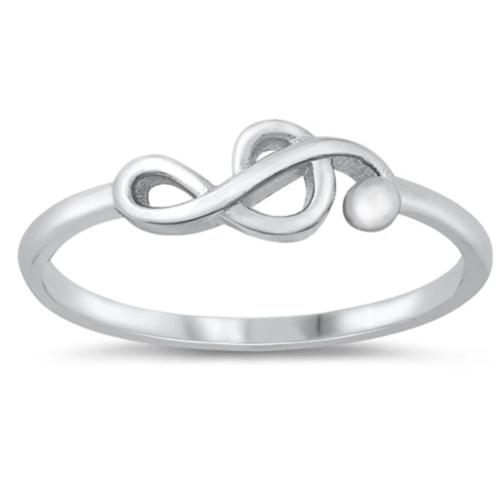 Silver Music Note Ring – Size 8